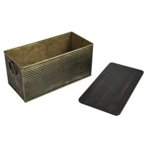 Iron Bread Storage Basket <b>With</b> Fine Quality Brass Antique Colored Finishing Design Bread Storage Container for Home Decor - Product Image 5