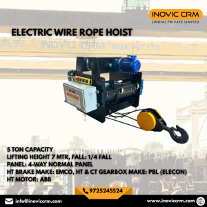 Palans électriques à câble INOVIC CRM 5 tonnes, robustes, avec télécommande |   Hauteur de levage de 1m à 20m, protection IP55, alliage d'aluminium - Product Image 2
