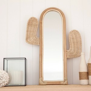 Beautiful Wall Hanging Mounted <b>Mirrors</b> Bedroom Decoration Baby Kids Room Decor Lovely Cactus Rattan <b>Mirrors</b> - Product Image 2