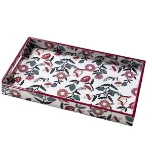 Plateau en MDF robuste pour usage quotidien, idéal pour servir thé, café et en-cas. Plateau élégant en MDF pour la maison, la cuisine et la table à manger. - Product Image 3