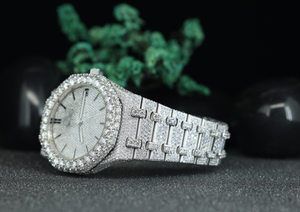 Montre à quartz octogonale de luxe pour homme, sertie de pierres |   Montre-bracelet Hip Hop en acier inoxydable sertie de diamants, vente en gros - Product Image 4