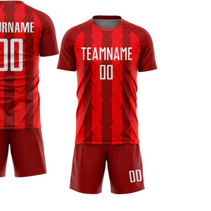 Conjunto de camiseta de fútbol BAND BROTHERS Arrow Stripe, camiseta de entrenamiento de manga corta transpirable de secado rápido, pantalones cortos para hombres y jóvenes de poliéster - Product Image 2