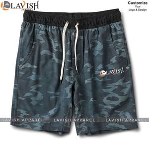 Short de plage décontracté et écologique à taille haute avec cordon de serrage pour hommes séchage rapide 100% polyester sport basket-ball entraînement classique - Product Image 3