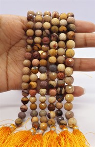 Cuentas Redondas Facetadas de Mookaite Natural de 6 mm y 7 mm, Cuentas de Piedras Preciosas Hechas a Mano para la Fabricación de Joyas, Suministro al por Mayor a Precio de Mayoreo, Piedra Mookaite - Product Image 3