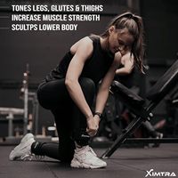 Sangle de cheville en polyester isolé robuste de 5,1 mm avec double anneaux en D et fermeture auto-agrippante réglable pour fixation de câble de gym, fessiers et jambes