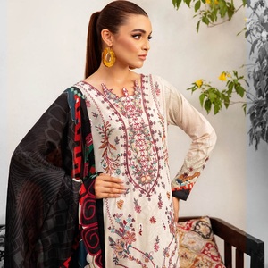 ชุดปาร์ตี้ปากีสถานคอลเลกชันสนามหญ้าสำหรับผู้หญิงชุด3ชิ้นโดย Ramsha Vol MASHAAL-12ส่าหรีสำหรับสาวๆชุดแต่งงาน - Product Image 6