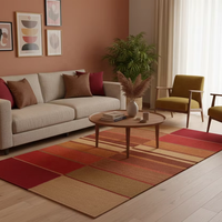 Tapis Kilim en coton floral de haute qualité, tissé à la main, multicolore, résistant aux taches, adapté aux animaux domestiques, en jute