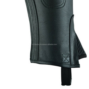 MH OEM Leather Half Chaps with Zipper & Button Closure for <b>Men</b> Women Training & Competition Use Custom Design - Product Image 5