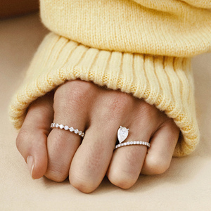 2.5mm Diamond Eternity Ring, Full Eternity Band, Lab Grown Diamond Wedding Band, Gold Stackable Ring, Minimalist <b>Bridal</b> Jewelry - Product Image 1