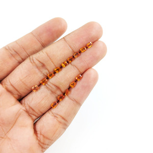 แซฟไฟร์สีส้มธรรมชาติทรงแปดเหลี่ยมขนาด 3x4 มม. แบบไม่ผ่านการปรับแต่ง, พลอยแซฟไฟร์สีส้มธรรมชาติทรงเหลี่ยมสำหรับทำเครื่องประดับ - Product Image 2