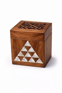 Brûleur de Bakhoor en Bois Premium et Nacre, Porte-Encens Arabe Religieux Madkhan, Parfum Oud, Luxe Fait Main Personnalisable pour la Maison - Product Image 5