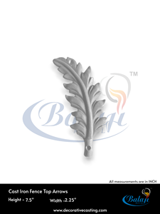 Componentes de Hierro Forjado Ornamental Balaji Metals, Hojas Decorativas para Portones, Vallas, Barandillas, Balaustradas con Recubrimiento en Polvo, Modernos, 7.5 Pulgadas de Altura - Product Image 3