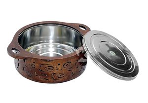 Boîte à casserole en bois pour roti, boîte de rangement isolée pour chapati, pour la cuisine et la salle à manger - Product Image 5
