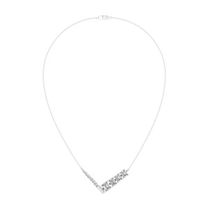 925 Sterling <b>Silver</b> Bar <b>Necklace</b> Natural Diamond Pendant <b>Emerald</b> Cut Diamonds Solid Gold Plating for Women Fine Pendants Charms - Product Image 1