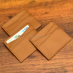 Nouveau gros minimaliste poche avant RFID bloquant hommes et femmes pleine fleur en cuir véritable ID affaires porte-carte de crédit portefeuille - Product Image 5