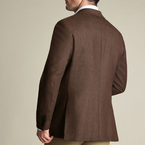 เสื้อเบลเซอร์ผู้ชายคุณภาพสูง กระดุมแถวเดียว คอปกแบบเว้า ทรงลำลอง ผลิตจากผ้าฝ้าย สำหรับผู้ใหญ่ - Product Image 2