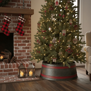 Galvanized Made New Round Shape Christmas <b>Tree</b> Collar In Metal For Home Livingroom Festival Decorative Use <b>Tree</b> Collar <b>Stand</b> - Product Image 2