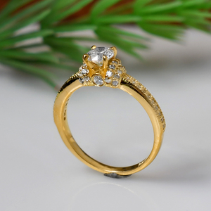 Engagement & Wedding <b>Ring</b> Cubic Zirconia 925 Sterling <b>Silver</b> <b>Statement</b> <b>Ring</b> for Women - Product Image 3