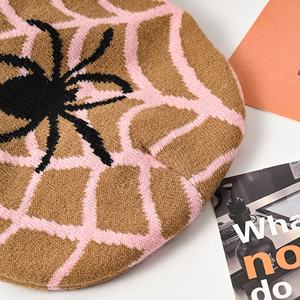 Y2K <b>Men</b> Women's High Quality Winter Beanie Spider Web Design Knit Cuffed <b>Skull</b> <b>Cap</b> Waterproof Ski Hat Beanies for Autumn Use - Product Image 4
