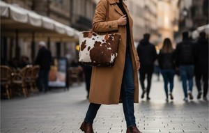 Leather Hair On Tote Bag Cowhide Handbag Women Shoulder Purse Fashion Casual Stylish <b>Shopper</b> Bag LHTB-0057 - Product Image 6