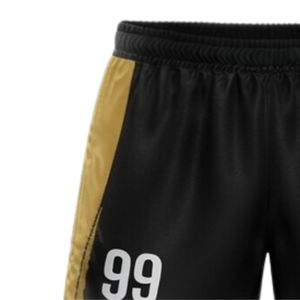 Maillot de handball pour hommes, noir et or, deux tons, manches courtes, vêtements de sport athlétiques, polyester, vêtements d'entraînement pour les matchs - Product Image 4