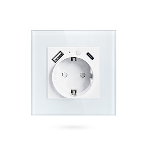 <span class=keywords><strong>Prise</strong></span> <span class=keywords><strong>murale</strong></span> intelligente Tuya Smart EU WiFi avec ports <span class=keywords><strong>USB</strong></span> et Type-C et fonction de mesure, vente directe usine PST-TY201-C - Product Image 1