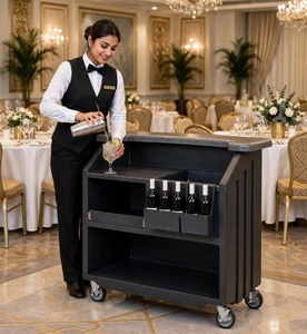 Chariot de rangement de cuisine en acier, mobilier pliable et mobile, fabrication en usine, avec 3 niveaux, chariot mobile à roulettes - Product Image 2