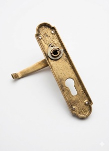 Victorian Straight Lever Door <b>Handle</b> Lockset Finish Gold for Door rich brass polish finish door lever <b>handle</b> mortise <b>lock</b> - Product Image 4