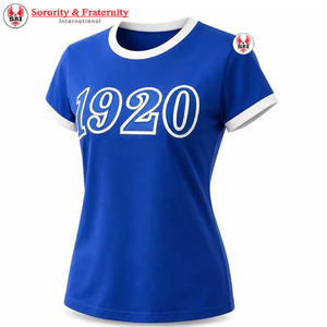 เสื้อยืดคอตตอน Zeta Phi Beta คุณภาพสูงแบบขายส่ง ปรับแต่งได้ตามต้องการ เสื้อผ้าสำหรับชมรมสตรี ปักลายสำหรับฤดูร้อน แบบคอกลม แห้งเร็ว - Product Image 5