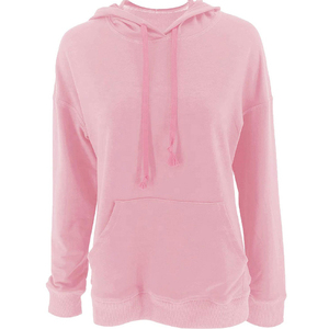 <b>Pink</b> Unisex Hooded Sweatshirt Oversized Fit Fleece Casual Pullover Solid Color Regular Sleeve Knitted <b>Hoodie</b> Autumn Wear - Product Image 1