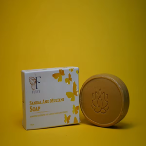 Savon artisanal au bois de santal naturel et au Multani Mitti pour un nettoyage en profondeur, un contrôle du sébum et un éclaircissement de la peau, adapté à tous les types de peau - Product Image 3