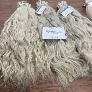 Venta al por mayor 100% Extensiones de Cabello Humano Natural Vietnamita Color Rubio Ondulado Granel Súper Alta Calidad con Gran Stock - Product Image 6