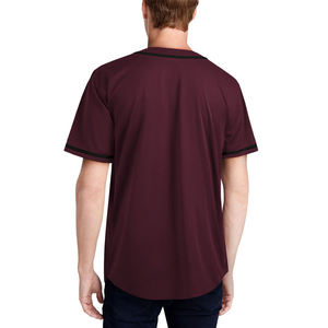 mesh baseball jersey <b>maroon</b> baseball jersey - Product Image 2