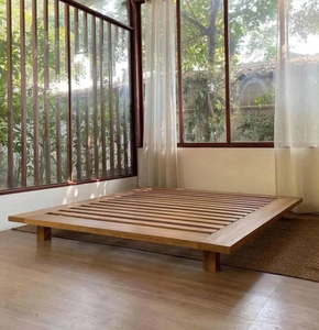 ชุดเครื่องนอนหรูหราทันสมัย พร้อมเฟอร์นิเจอร์ห้องนอนไม้แบบกำหนดเอง เตียงไม้โอ๊คแท้คุณภาพสูง เตียงทันสมัยหรูหรา - Product Image 2