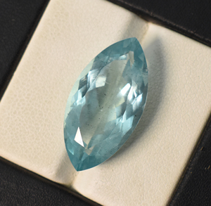 Aguamarina Natural Facetada Marquesa Piedra preciosa suelta Cielo Azul aguamarina Facetada Marquesa Corte Piedra Laguna Azul Marquesa - Product Image 4