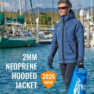 OEM ODM Custom Manufacturer Unisex 2mm-5mm Neoprene Long Sleeve Hooded Anti-UV Front Wetsuit <b>Jacket</b> <b>Surfing</b> Diving Water Sports - Product Image 2