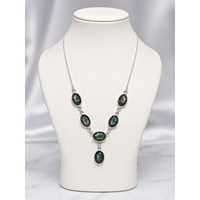Collier en pierre précieuse labradorite naturelle, argent sterling 925, fait main, bijoux élégants et luxueux, 120 carats, pour femmes, mode, usage quotidien