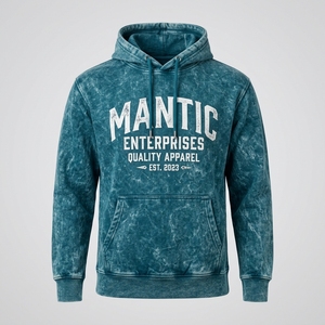 เสื้อฮู้ดดี้ทรงบ็อกซี่แบบวินเทจฟอกสี ยูนิเซ็กซ์ ผ้าฝ้าย 100% พิมพ์ลายสกรีน สไตล์สตรีทแวร์ - Product Image 2
