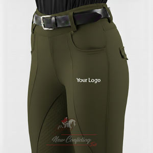 Leggings d'équitation en silicone intégral pour femmes, vente en gros directe usine, fournitures équestres - Product Image 1