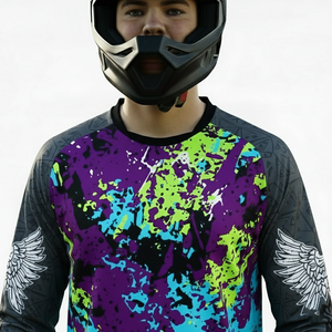 Nouveaux maillots de motocross pour hommes, imprimés, respirants, à séchage rapide, personnalisables, pour l'été, l'hiver, le VTT, le BMX - Product Image 4