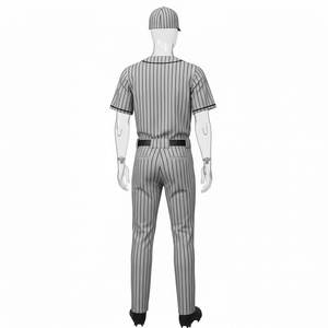 Uniforme de Béisbol Personalizado con Logotipo, Camiseta y Pantalón con Gorra, Transpirable, Tallas Grandes, Impresión por Sublimación con Diseño Gratuito - Product Image 2