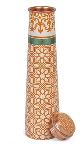 Green Italian Tiles Design Copper Bottles Bottle Design Portable Travel Drinkware Bottles Office Use - Product Image 3