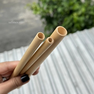 Eco-Friendly Customized Logo Bamboo <b>Straws</b> 20cm <b>Reusable</b> Wholesale From Vietnam SAFIMEX High Quality Bamboo Craft Factory - Product Image 5
