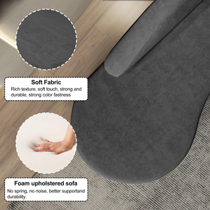 COMPRESSION <b>SOFA</b> Living Room Modern Linen <b>Fabric</b> Sectional <b>Sofa</b> OEM brand name High Density Sponge L-Shape - Product Image 5