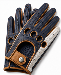 Gants de conduite en cuir véritable tendance, respirants, compatibles écran tactile, thermiques, unisexes, vente en gros, personnalisables, pour voiture, vélo, extérieur, hiver - Product Image 5
