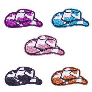 Vintage Botanical Custom Embroidery Patch Flower Star Heart Twill Fabric Iron On Applique For Clothing Hats Bags DIY Decoration - Product Image 1