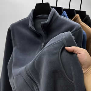 Veste polaire chaude, douce et thermique, couche intermédiaire décontractée pour l'extérieur, automne-hiver, veste polaire pour homme - Product Image 2