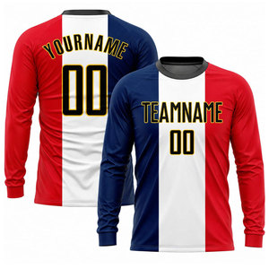 Custom Sublimated Soccer Jersey <b>Men</b> Breathable Short Sleeve Team Name Number Sports Wear Soccer Jersey - Product Image 2