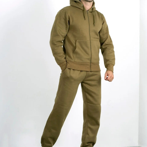 Chándal 2 en 1 con Capucha para Hombre, 100% Algodón, Forro Polar, Transpirable, Bolsillos Ocultos, Estilo Casual para Otoño - Product Image 1