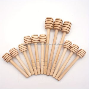 Madera de olivo ricamente granulada-Cucharas de miel elegantes Diseño de madera-Hecho a mano por God Grace Overseas - Product Image 1